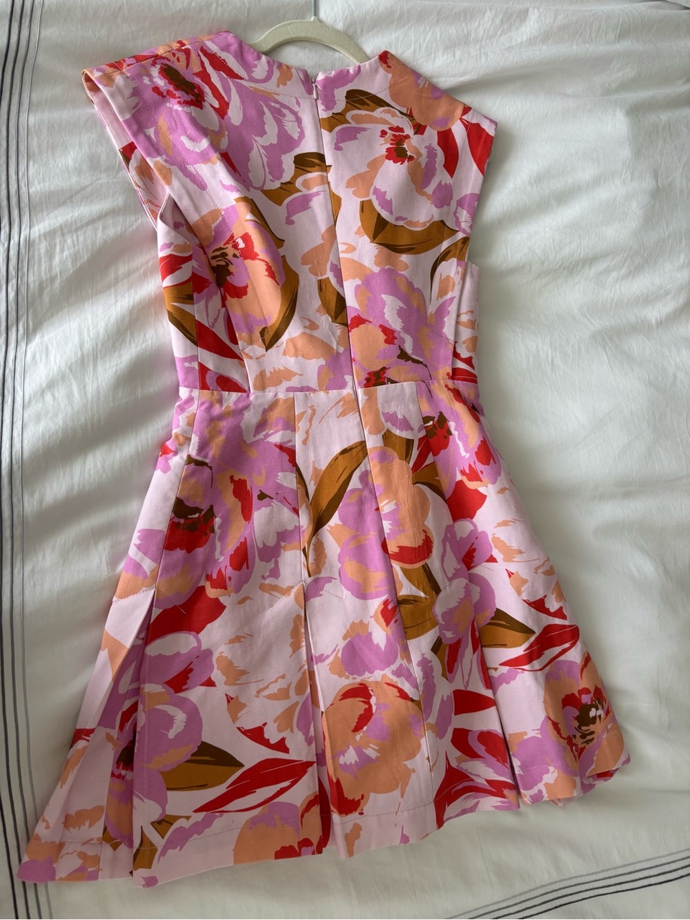 Acler Pink Floral Cutout Mini Dress - Picture 3 of 4